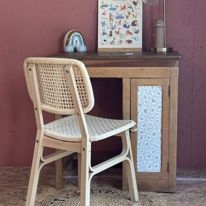 Vente avec paiement en ligne: Pupitre d’Écolier Enfant Vintage en Bois Restauré