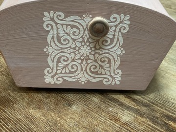 Vente avec paiement en ligne: Boîte à couture bois rose 2 portes
