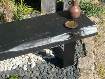 Vente avec paiement en ligne: Banc Bois Brûlé Shou Sugi Ban Artisanal