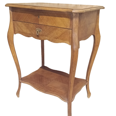 Vente avec paiement en ligne: Coiffeuse ancienne Louis XV noyer marquetée