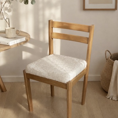 Vente avec paiement en ligne: Chaise de bureau vintage 70 bouclée blanche