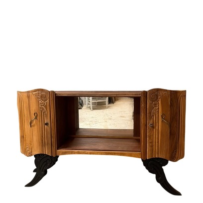 Vente avec paiement en ligne: Grand buffet Art Déco bois massif marbre