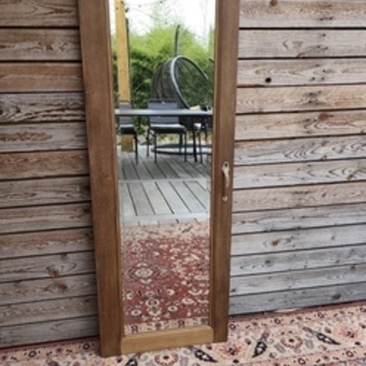 Vente avec paiement en ligne: Miroir à poser Art Déco chêne massif