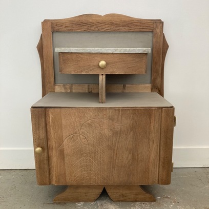 Vente avec paiement en ligne: Table de chevet vintage années 50 marbre