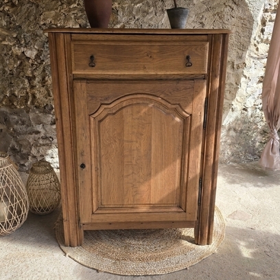 Vente avec paiement en ligne: Grand confiturier bois massif vintage rénové