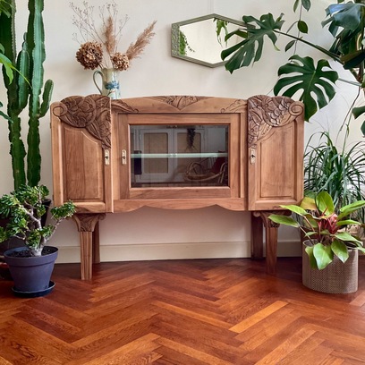 Vente avec paiement en ligne: Buffet Enfilade Art Déco Noyer Massif