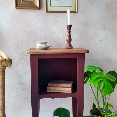 Vente avec paiement en ligne: Table de chevet style Louis XV bourgogne
