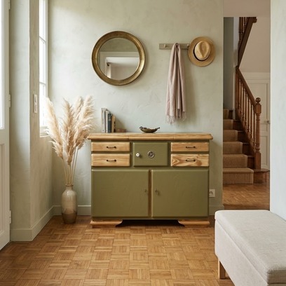 Vente avec paiement en ligne: Buffet Mado Keller vintage kaki années 50