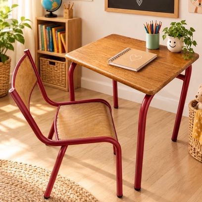 Vente avec paiement en ligne: Bureau d’écolier et sa chaise 